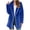 Blue, variant on Besolor Womens Fleece Zip up Jacket Fuzzy Warm Winter Oversized Hooded Long Coat Outerwear with Pockets