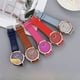 thumbnail image 2 of Reloj de cuarzo para mujer, moderno y combinable, con correa de PU, pequeño reloj de mujer personalizado, informal y moderno, 2 of 5