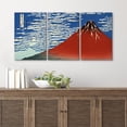 thumbnail image 4 of wall26 Canvas Print Wall Art Set Red Fuji, South Wind, Clear Sky by Hokusai Cultural Historic Oil Painting Fine Art Reproduction Scenic Colorful for Living Room, Bedroom, Office - 24"x36" x, 4 of 7
