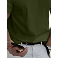 thumbnail image 4 of ORQ Men Casual Slim Top Thin Summer Workwear Tee Short Sleeve V-Neck Office Shirts, 4 of 6