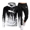 thumbnail image 2 of Conjunto de Sudadera con capucha para hombre, chándal informal a la moda, ropa deportiva para correr, otoño e invierno, novedad, 2 of 4