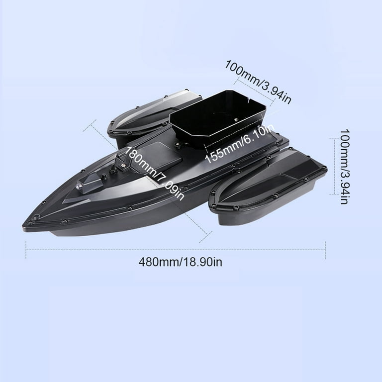 Fishing Bait Boat 500m Remote Control Bait Boat Dual Motor Fish Finder  1.5KG Loading Support Automatic CruiseAutomatic Route Correction with for  Fishing 
