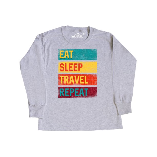 eat sleep travel repeat t shirt