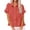 Orange 2, variant on BLVB Women's Button down Shirts Summer Short Sleeve Tops Ruffle Dressy Casual Outfits Loose Vacation Clothes