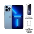thumbnail image 1 of Restored Apple iPhone 13 Pro (Fully Unlocked) 128GB Sierra Blue (A2483) Bundle with Pre-Installed Tempered Glass (Refurbished), 1 of 1