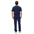 thumbnail image 4 of M&M SCRUBS Men's Scrub Set – Stretch V-Neck Multi-Pocket Mens Medical Uniform Scrubs Top & Cargo Pants (True Navy Blue, Large), 4 of 7