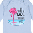 thumbnail image 4 of Inktastic Not Going to Deal with This Today- sleeping flamingo Boys or Girls Long Sleeve Baby Bodysuit, 4 of 5
