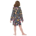 thumbnail image 7 of FORMRS Niños Bathrobe Unisex Hooded Robe Soft Plush Pajamas Sleepwear, Size 4-6T, Small Space Pattern, 7 of 7
