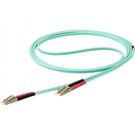 15M OM4 FIBER OPTIC PATCH CORD AQUA LC/LC 50/125 40/100GB