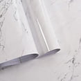 thumbnail image 2 of WONESZ PVC Glossy Marble Contact Paper Vinyl Peel And Stick Waterproof White Marble Wallpapers Stickers for Kitchen Cabinet/Countertop, 2 of 4