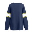 thumbnail image 4 of Women's Loose and Comfortable Letter V-Neck Sportswear Long Sleeve Sweatshirt with Number Print for Casual Wear,Navy,3XL, 4 of 8