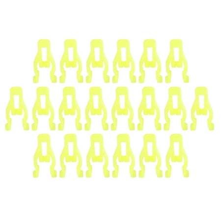 Unique Bargains 20 Pcs 21mm Long 9mm Hole Plastic Rivet Trim Fastener forming Clips Yellow