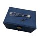 thumbnail image 5 of Caja de joyería de 3 capas Soporte de exhibición Regalo Elegante a prueba de rasguños Organizador de gran capacidad con cerradura para anillos de reloj Broche Comer Azul oscuro Fernando organizador de joyas, 5 of 8