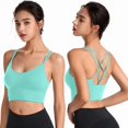 thumbnail image 3 of Seductiva Clearance Womens Sports Bras Womens Cross Back Sport Bras Padded Strappy Criss Cross Cropped Bras for Yoga Workout Fitness Bras Padded Seamless Support Bra, 3 of 4
