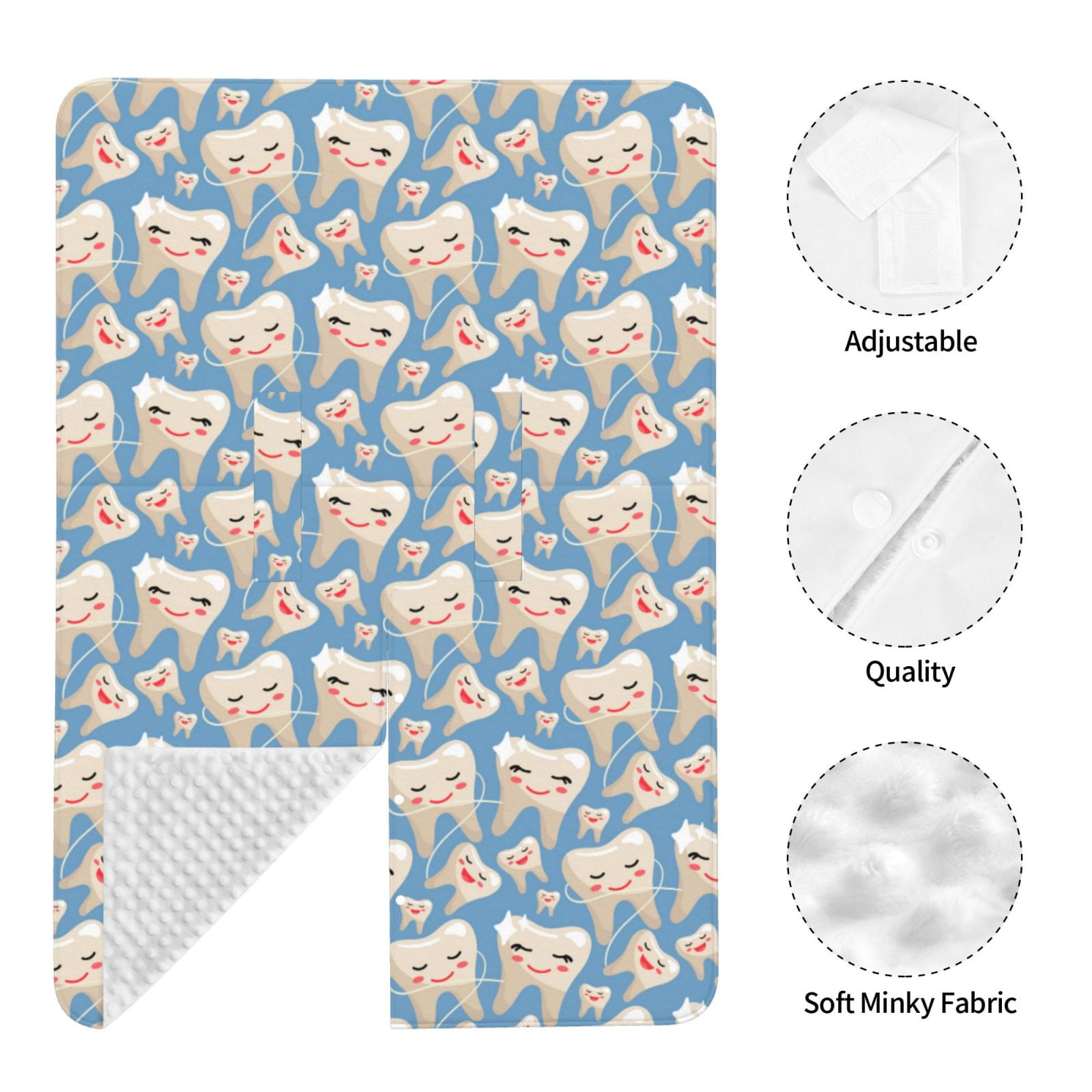 Naloa Funny Cute Healthy Teeth Baby Car Seat Cover, Breathable Baby Carrier Cover, Multiuse Baby Carrier Cover & Nursing Breastfeeding Cover