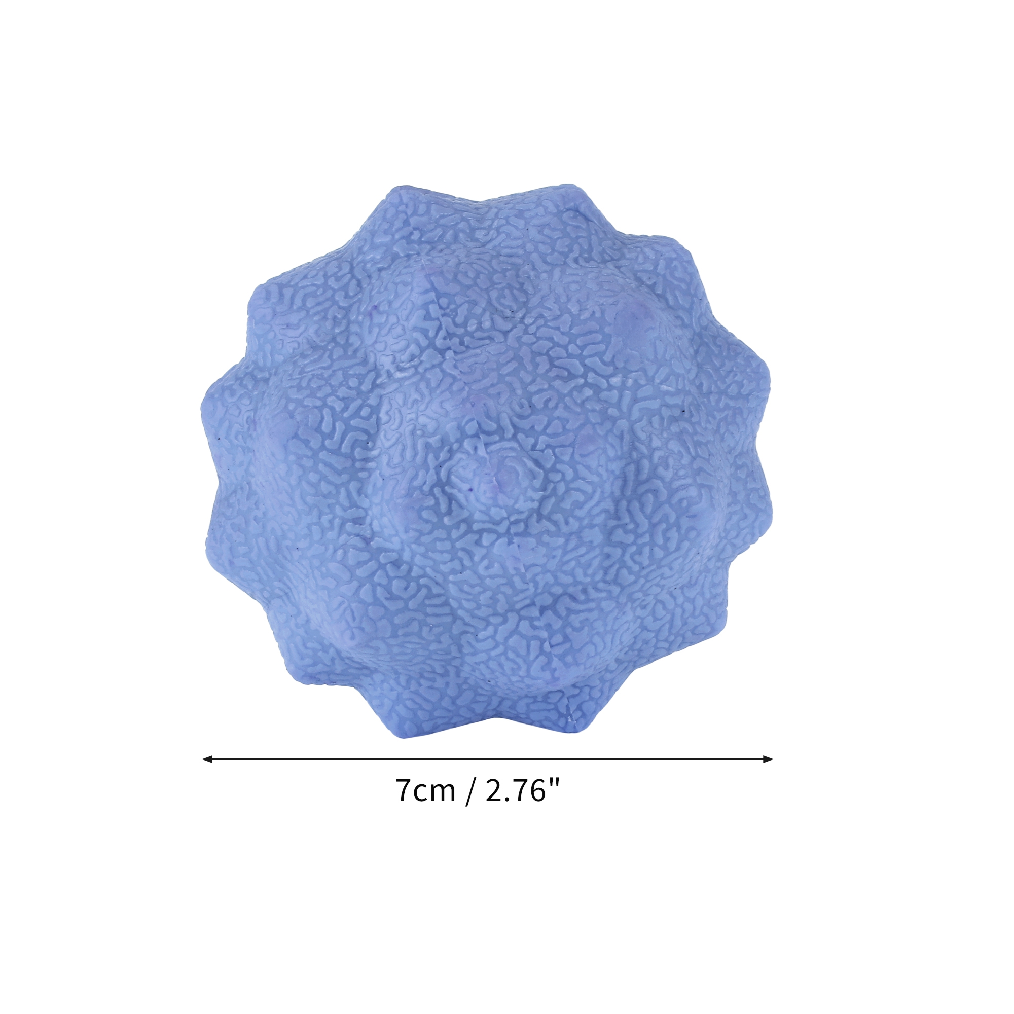 Unique Bargains 1 Pc Diamond Massage Ball for Travel Home Gym Blue
