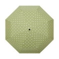 thumbnail image 5 of YiBai Green Umbrella for Sun Rain Travel, Flat Lightweight Umbrella Parasol Folding Sun Umbrella Mini Umbrella #.054, 5 of 6
