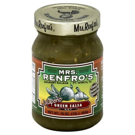(6 Pack)Mrs. Renfro'S Green Salsa Onion And Chili, 16 oz.