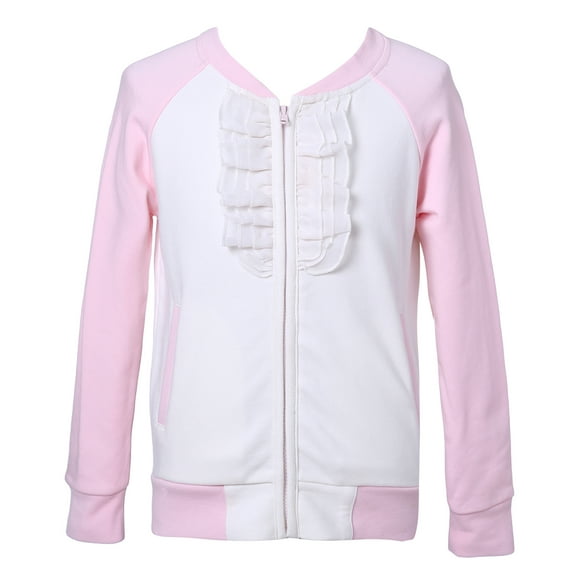 Richie House Girls' Knit jacket with ruffled details RH2072