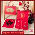 thumbnail image 3 of Chaussettes Rouges du Nouvel An Chinois, 4 Paires de Chaussettes Rouges Hommes Femmes, Chaussettes Porte-Bonheur 2025 Année du Cheval, Chaussettes en Coton pour le Festival du Printemps.,D,5.5-10, 3 of 4