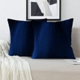 thumbnail image 2 of LALILO Throw Pillow Covers Dark Blue Velvet Satin Birthday Cell Cushion Cover 18" x 18", 2 Pack, 2 of 6