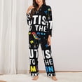 thumbnail image 2 of Sigee I Love With Autism To The Moon And Back for Women’s Pajama Sets Long-Sleeved Pjs Sets for Women 2 piece Sleepwear-Small, 2 of 7