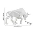thumbnail image 4 of QSTDGVPW Porcelain Flower Vase and Bull Statue Ornament Modern Resin Sculpture for Tabletop Desk Shelf Office Living Room Entryway Collectible Arrangement, 4 of 8