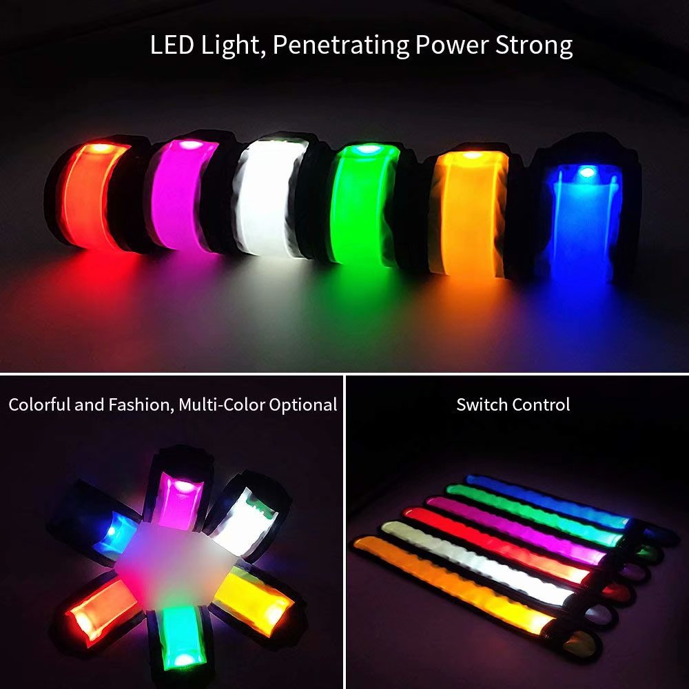 Bracelet Lumineux De Jogging - LED étanche 7 Couleurs, Rechargeable USB, Pour Running, Marche Ou Vélo De Nuit - 6