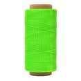 thumbnail image 2 of Flat Waxed Thread for Leather Sewing - Leather Thread Wax String Polyester Cord for Leather Craft Stitching Bookbinding by Mandala Crafts 150D 0.8mm 273 Yards Lime Green, 2 of 4