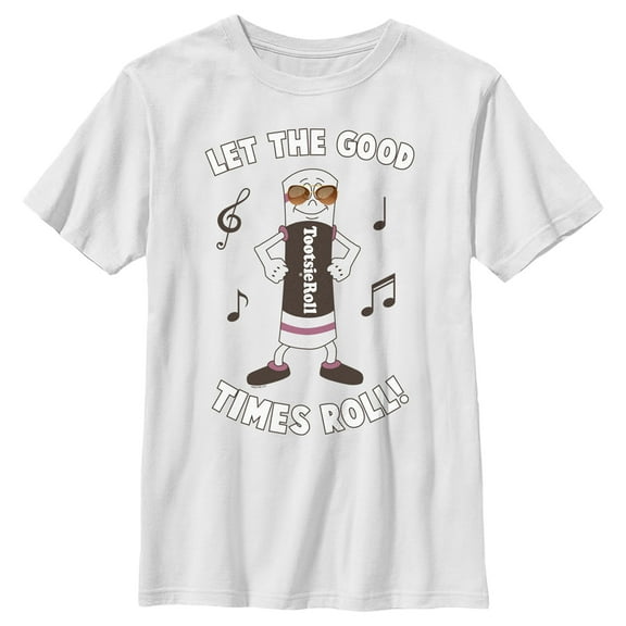 Boy's Tootsie Roll Let the Good Times Roll  Graphic Tee White Large