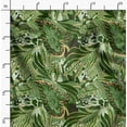 thumbnail image 2 of Soimoi Leaf Printed, Japan Crepe SatinFabric, by The Yard 54 Inch Wide, Decorative Sewing Fabric for Dresses Kimonos Gowns, Green, 2 of 6