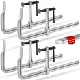 thumbnail image 1 of Pinzas de barra SHALL de 12 pulgadas para trabajos pesados, paquete de 4 unidades, soldadura para carpintería, 1 of 7