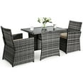 thumbnail image 6 of Gymax 3PCS Cushioned Wicker Rattan Patio Furniture Set Garden Yard Outdoor, 6 of 9