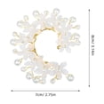 thumbnail image 2 of IDEANATEGRATE 2Ud Accesorios De Joyeria Vintage Ear Cuffs Con Y Floral Para Eventos Elegantes, 2 of 6