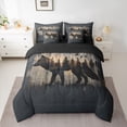 thumbnail image 2 of Feelyou Wildlife Wolf Boy Twin Bedding Sets 7pcs, Rustic Farmhouse Bedding Comforter Set, 2 of 8