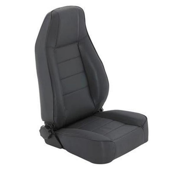 Front Factory Style Replacement Seat with Recliner Denim Black for 1976-2018 CJ & Wrangler CJ YJ TJ & LJ