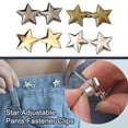 thumbnail image 2 of Alloy Star-Shaped Adjustable Pants Fastener Clips for Retractable Waist and Loose Jeans, 2 of 9