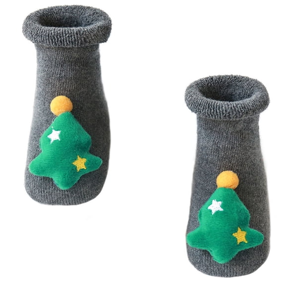 Soimiss toddler thick socks Socks Christmas Style Cotton Hygroscopic Baby Socks 1 Pair