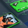 thumbnail image 5 of Allytech Kids Case for iPad 10.9 inch 2022 Cover for Boys Girls Children, Heavy Duty Shockproof Rugged Kickstand Case with Pencil Holder for iPad 10th Gen 10.9", Green + Black, 5 of 10