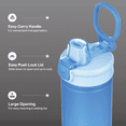 thumbnail image 2 of TAL Stainless Steel Ranger Push Water Bottle 18oz, Blue, 2 of 9