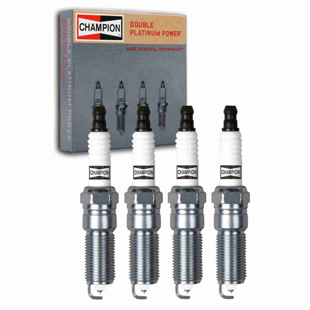 4 pc Champion Double Platinum Spark Plugs compatible with Chrysler PT