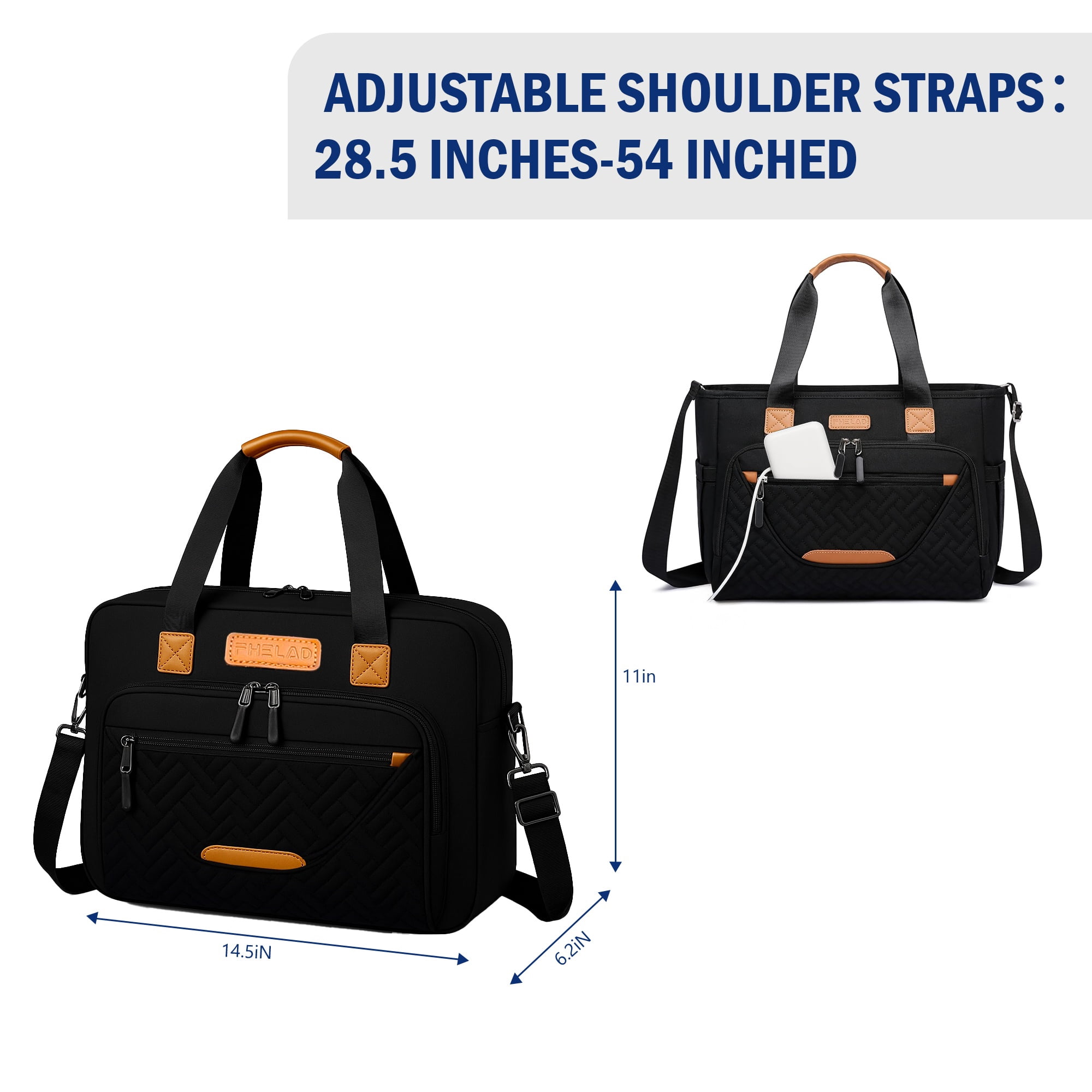 DEFAHN Diaper Bag,Baby Bag with 15 Pockets , Large Capacity Diaper Bag Tote,Waterproof Baby Diaper Bag for Mom and Dad, Multifunction Travel Tote Diaper Bags (Black)