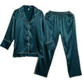 thumbnail image 5 of Ensembles de Pyjama en Soie Noire pour Hommes, 5 of 5