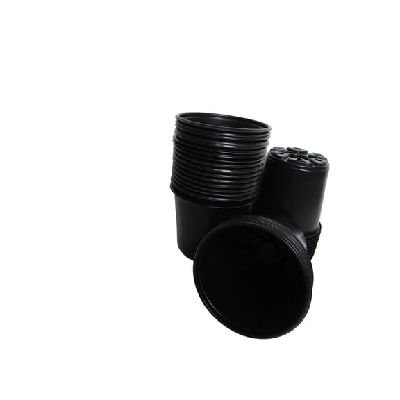 Landmark 4" Round Black Plastic Nursery Pot, Set of 250