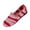Red, variant on Wensltd Women Solid Color Stripe Knit Flat Shoes Breathable Lightweight Comfy Walking Shoes for Casual Daily Wear