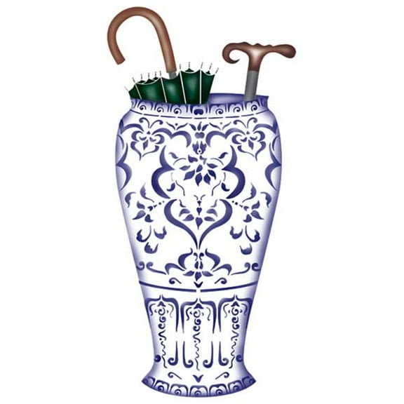Umbrella Stand Wall Stencil SKU #2090 by Designer Stencils