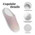 thumbnail image 5 of Disketp Glitter Light Pearl Women's Men's Slippers Plush Slip-On House Slipper for Winter Indoor Soft Cushion Non-slip Fluffy Slides Slippers-8, 5 of 7