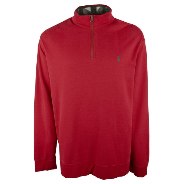 Men's Luxury Jersey Quarter-Zip Pullover-R-XX-Large 