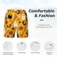 thumbnail image 4 of Kdxio Happy Halloween 3 Print Men'S Swim Trunks With Compression Liner 7 Inch Inseam Quick Dry Swim Shorts, 4 of 7
