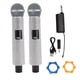 thumbnail image 1 of Micrófono Dinámico de Mano Inalámbrico, Micrófono de Karaoke con Receptor Recargable para Bodas, Discursos, Iglesia, Club, 2 Micrófonos, 1 of 5